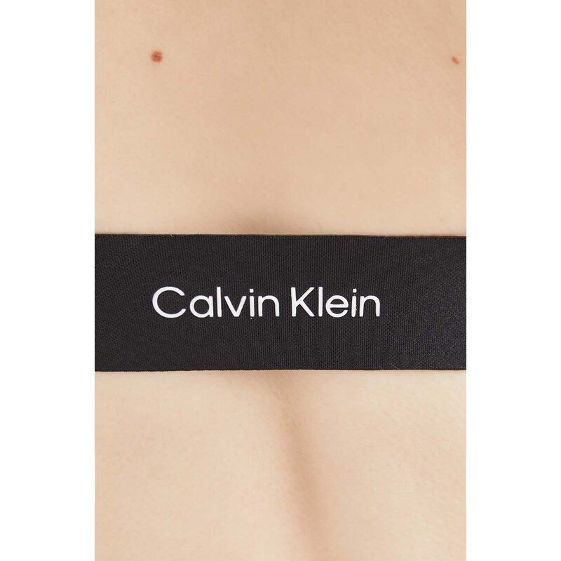 Горнище на бански Calvin Klein в черно с леко подплатени чашки KW0KW02281