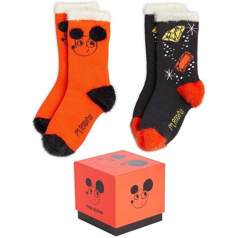 Детски чорапи Mini Rodini (2 броя) в оранжево