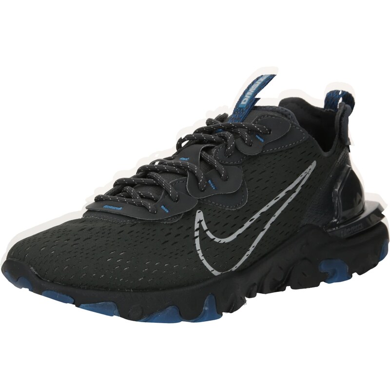 Nike Sportswear Ниски маратонки 'REACT VISION' синьо / антрацитно черно / мръсно бяло