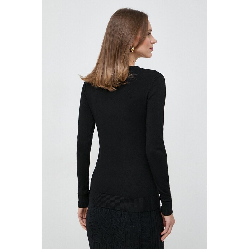 Пуловер Guess ROSALIE дамски в черно от лека материя W4RR53 Z2NQ2