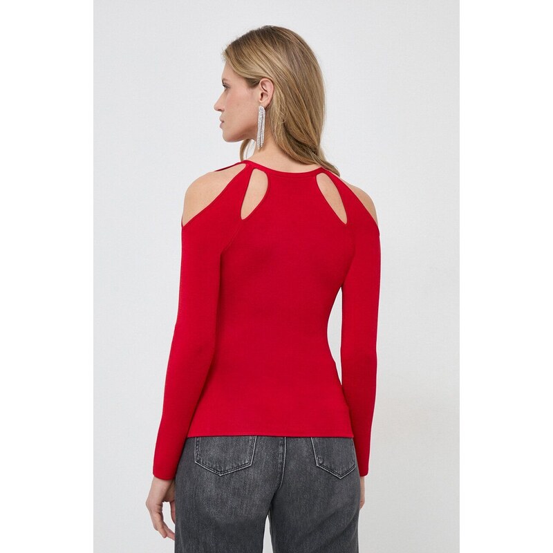 Пуловер Karl Lagerfeld дамски в червено