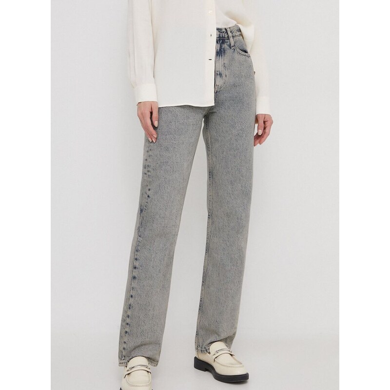Дънки Calvin Klein Jeans с висока талия J20J222455