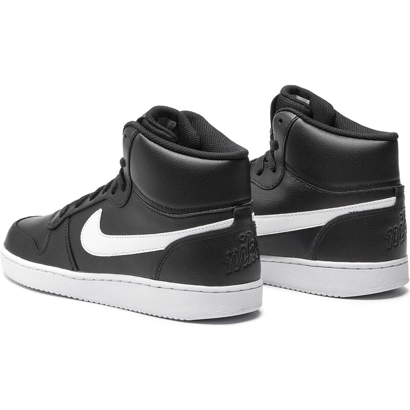 Nike ebernon mid on sale black and white