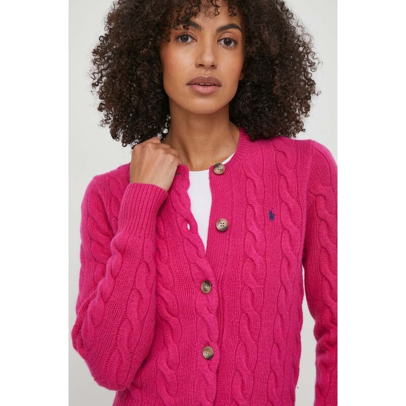 Вълнена жилетка Polo Ralph Lauren в розово 211910443