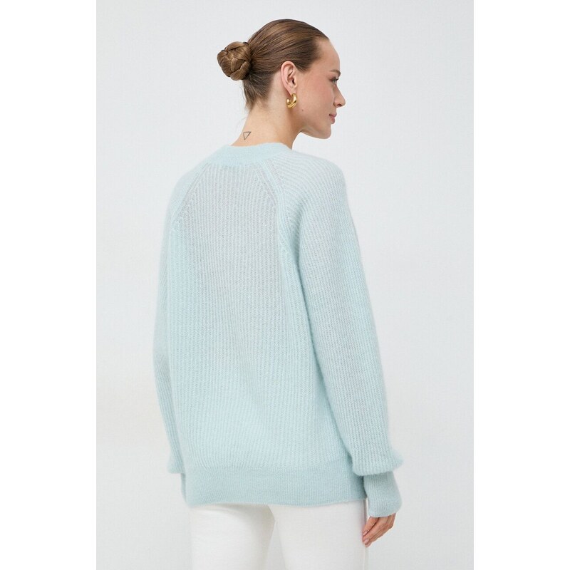 Вълнен пуловер Ivy Oak дамски в синьо IO113060