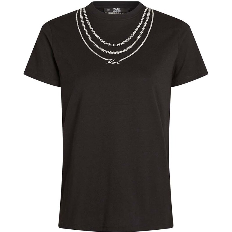 KARL LAGERFELD T-Shirt Karl Necklace 240W1731 999 black