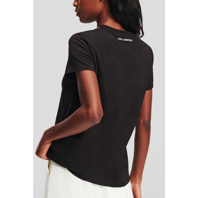 KARL LAGERFELD T-Shirt Karl Necklace 240W1731 999 black