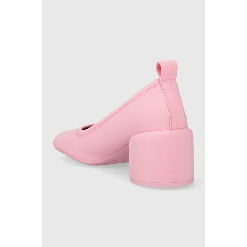 Обувки с дебел ток Camper Niki в розово с дебел ток K201617.003