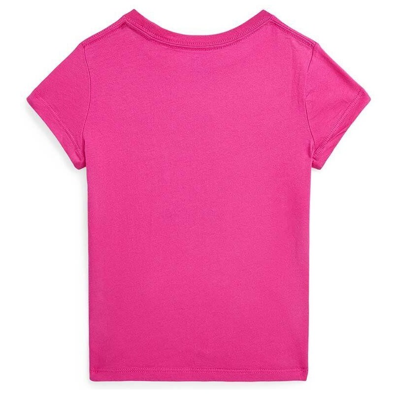 Детска памучна тениска Polo Ralph Lauren в розово