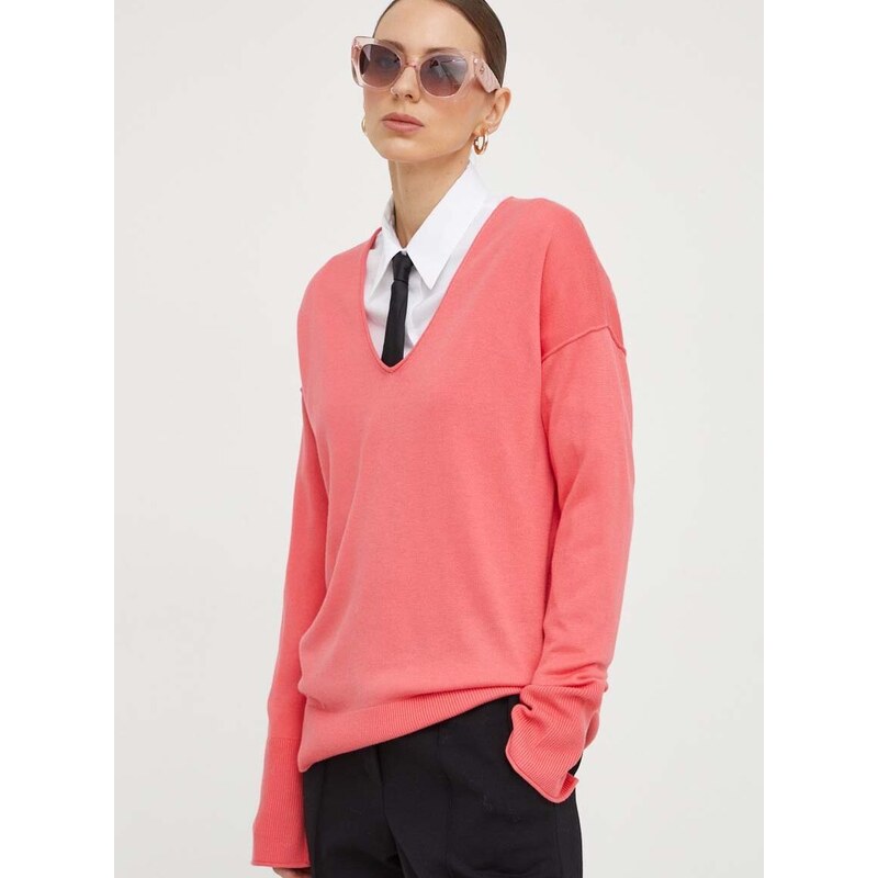 Пуловер Boss Orange дамски в розово 50507163