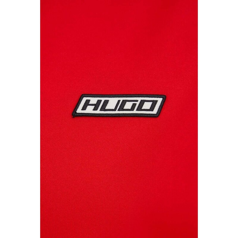 Суичър HUGO в червено с десен 50505185