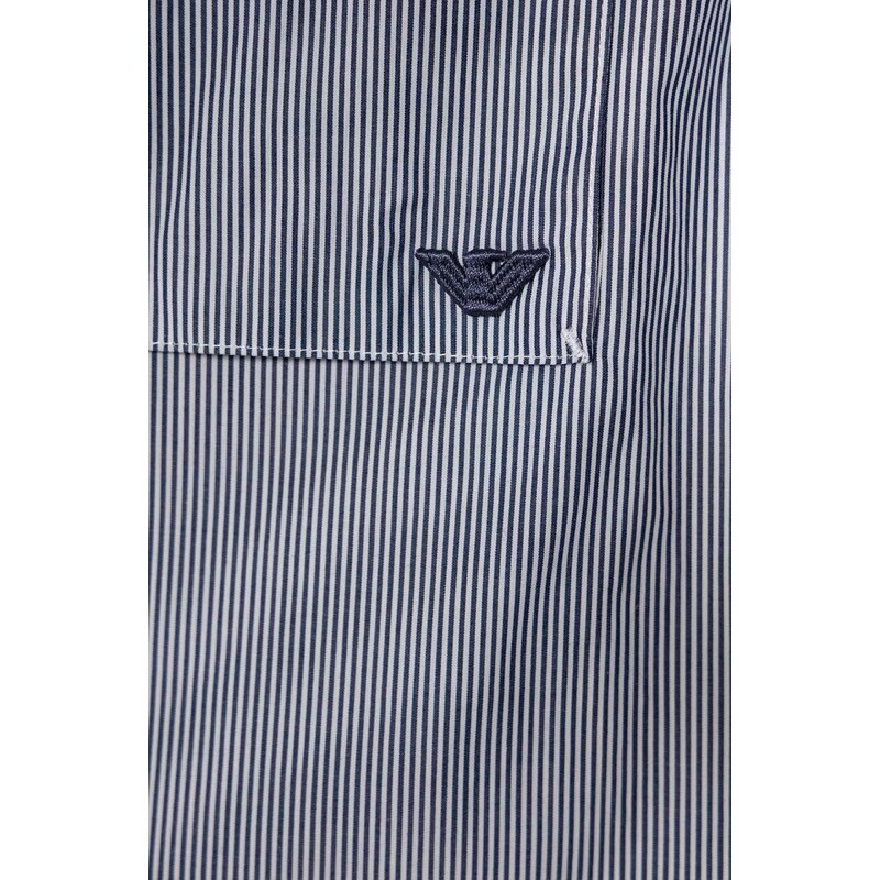 Детска памучна риза Emporio Armani в сиво