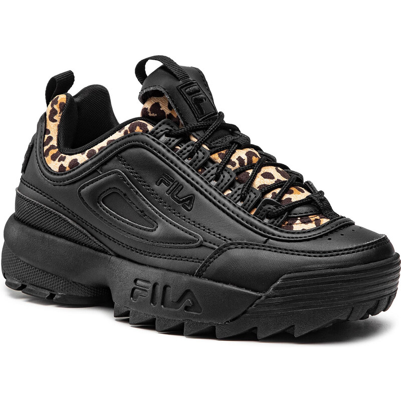 Fila black best sale leopard