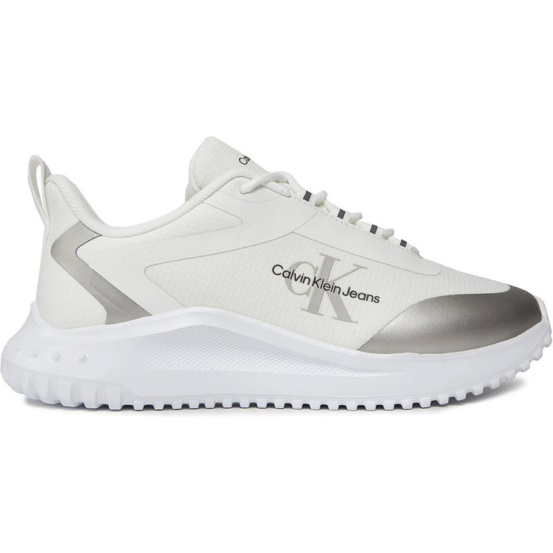 CALVIN KLEIN Sneakers Eva Runner Low Lace Mix Ml Wn YW0YW01442 01V bright white/silver