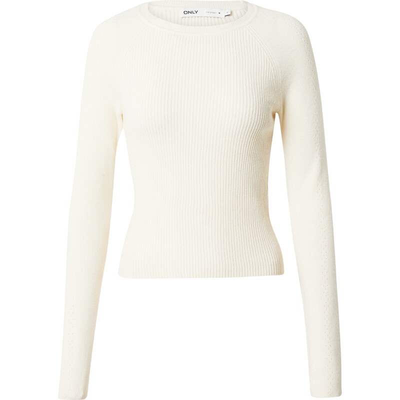 ONLY Пуловер 'TANDI' естествено бяло