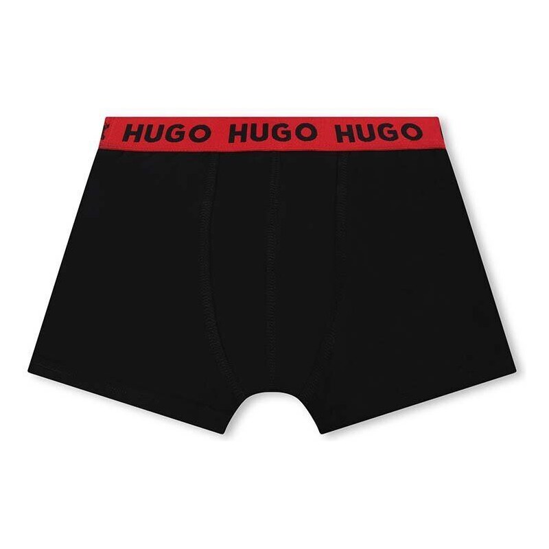 Детски боксерки HUGO (2 броя) в черно