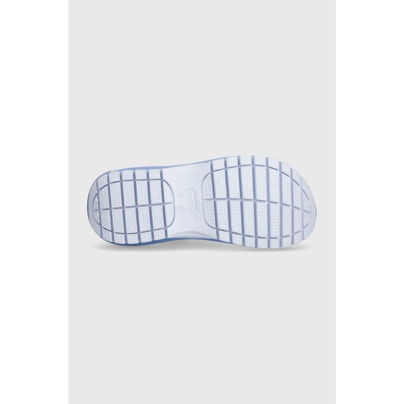 Чехли Crocs Classic Mega Crush Sandal в синьо с платформа 207989