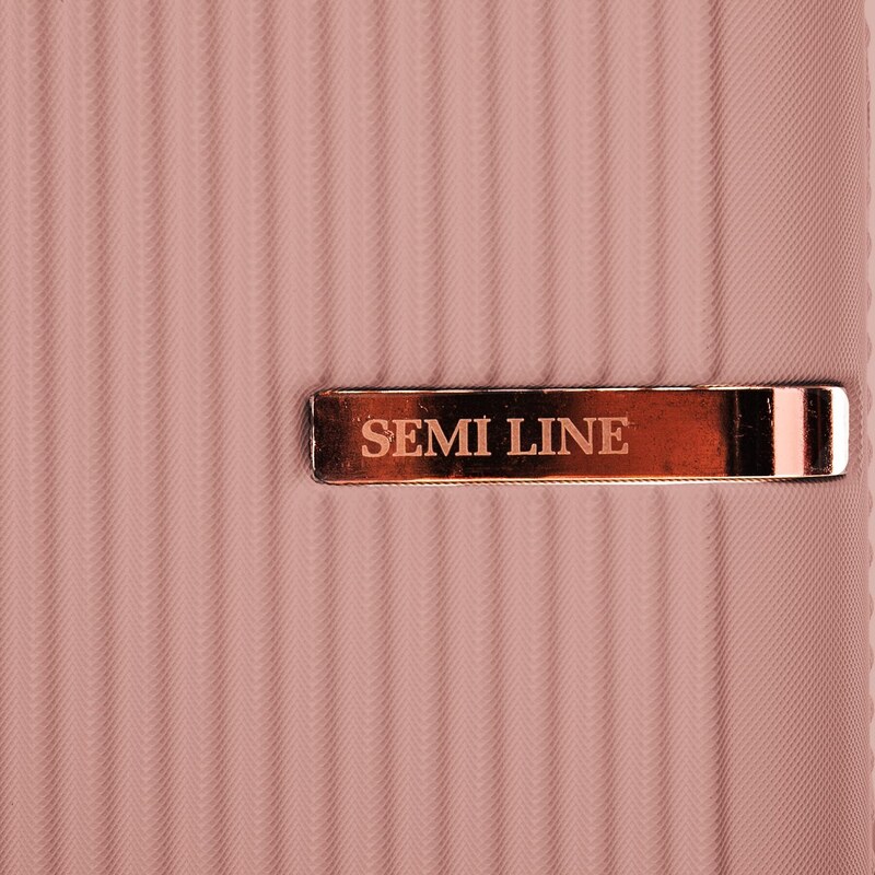 Среден куфар Semi Line T5664-4 Розов