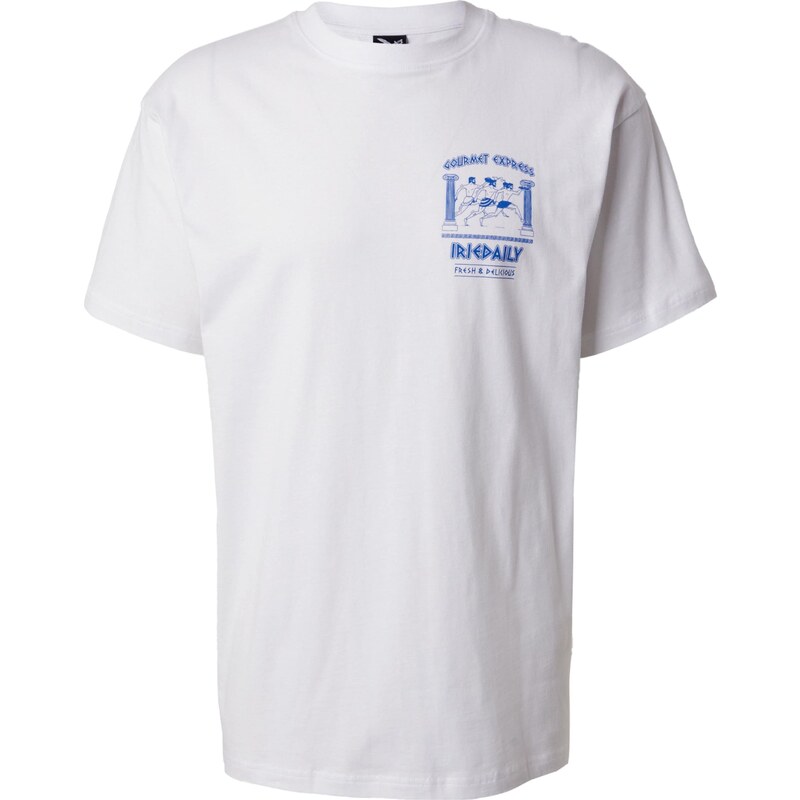 Iriedaily Тениска 'Gourmet Express' синьо / бяло