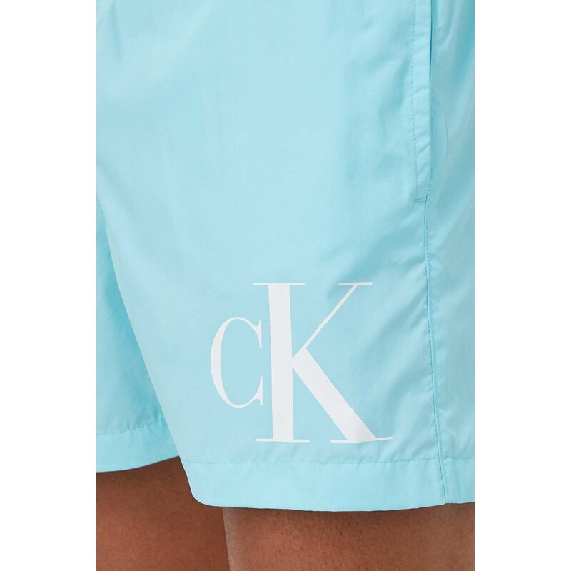 Плувни шорти Calvin Klein в тюркоазено KM0KM01003