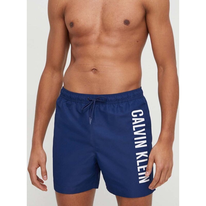 Плувни шорти Calvin Klein в тъмносиньо KM0KM01004