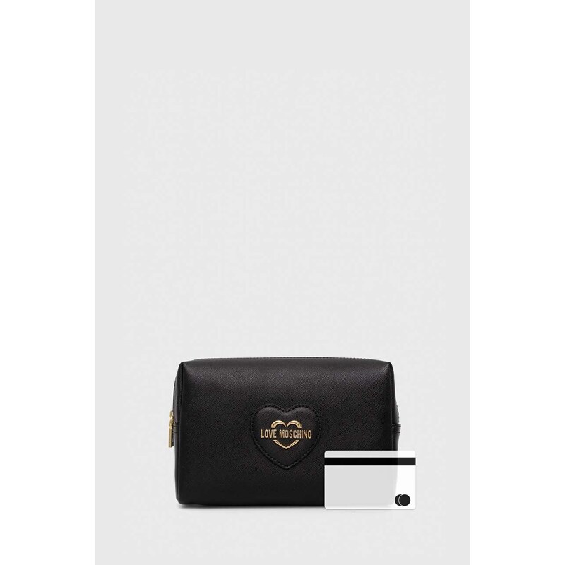 Козметична чанта Love Moschino в черно