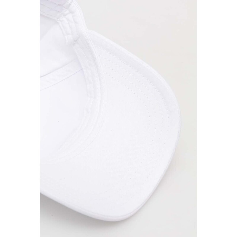 Памучна шапка с козирка Hugo Blue в бяло с апликация 50522266