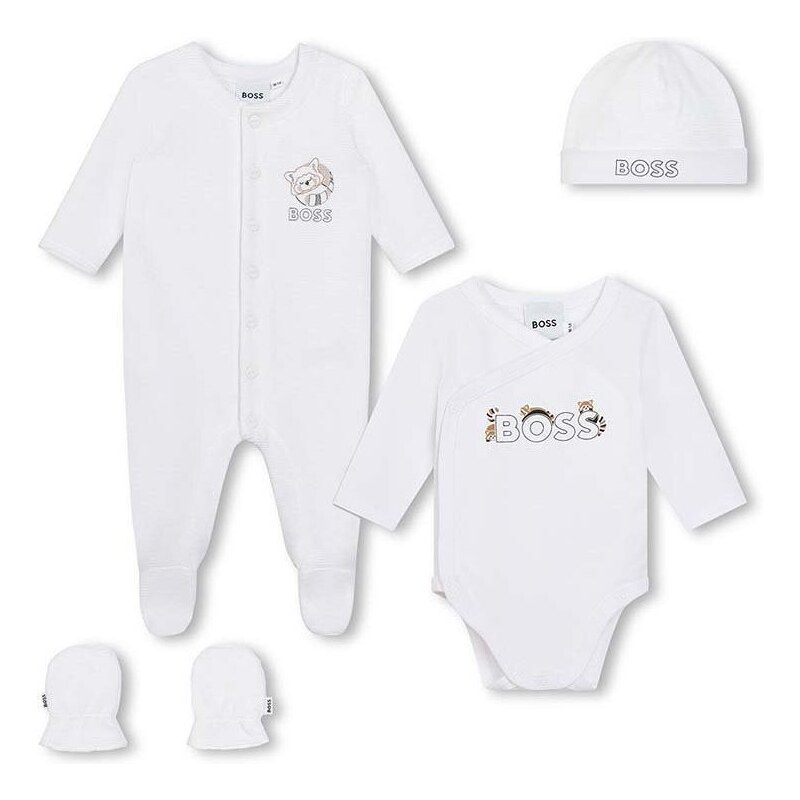 Комплект за бебета BOSS в бяло