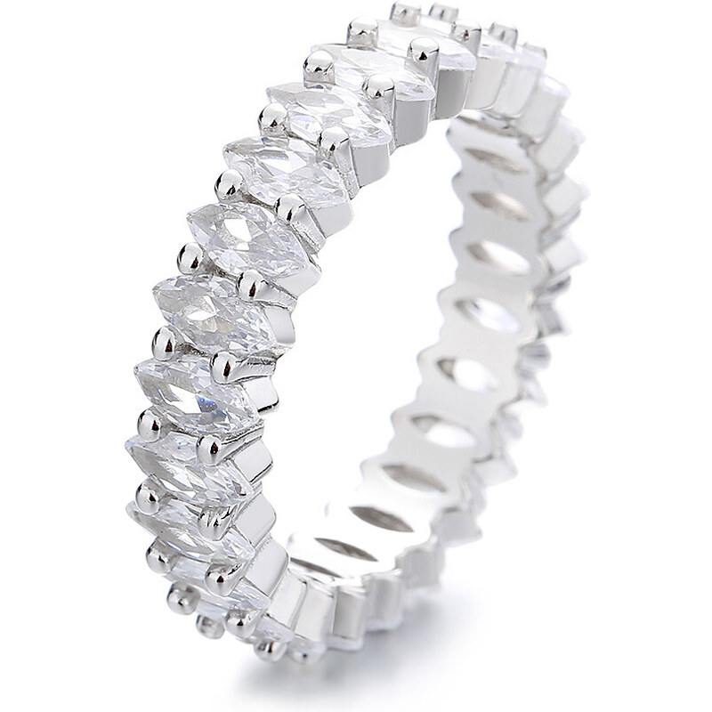 DELIS Сребърен пръстен, JW894, дизайн на сватбена халка, с родиево покритие