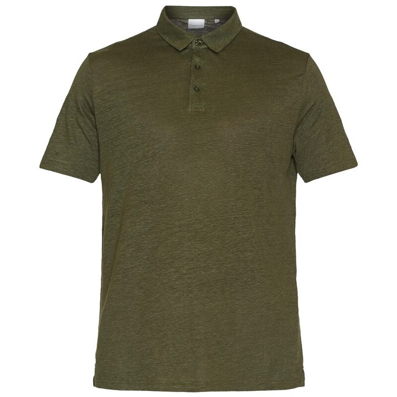 Knowledge Cotton Apparel KnowledgeCotton Apparel Linen Polo — Forest Night