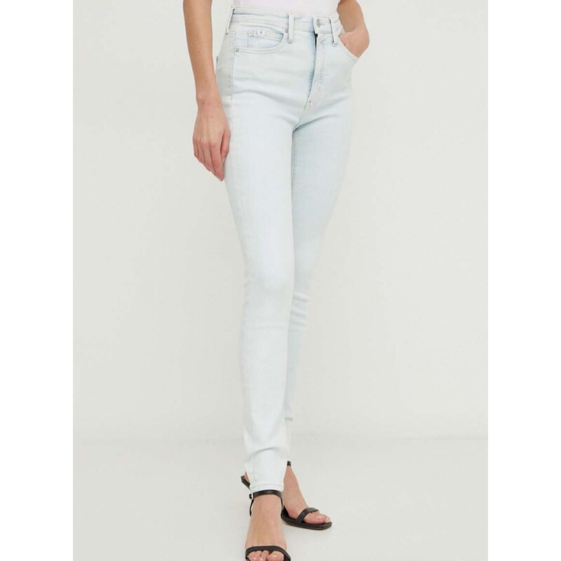 Дънки Calvin Klein Jeans в синьо J20J223308