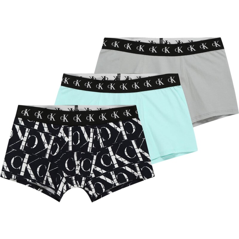 Calvin Klein Underwear Долни гащи аквамарин / сиво / черно / бяло