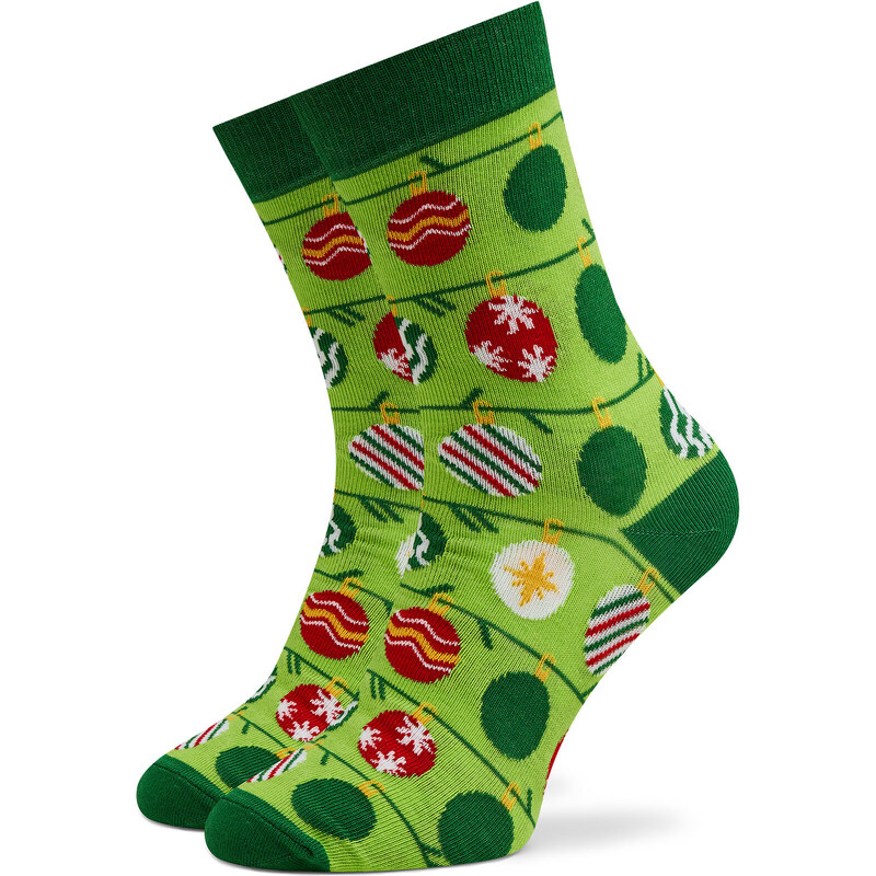 Комплект 2 чифта дълги чорапи дамски Rainbow Socks Xmas Balls Цветен