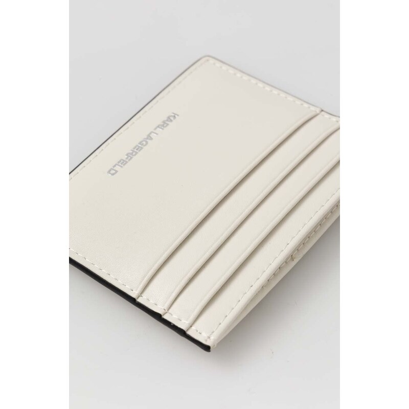 Кожен калъф за карти Karl Lagerfeld в бяло