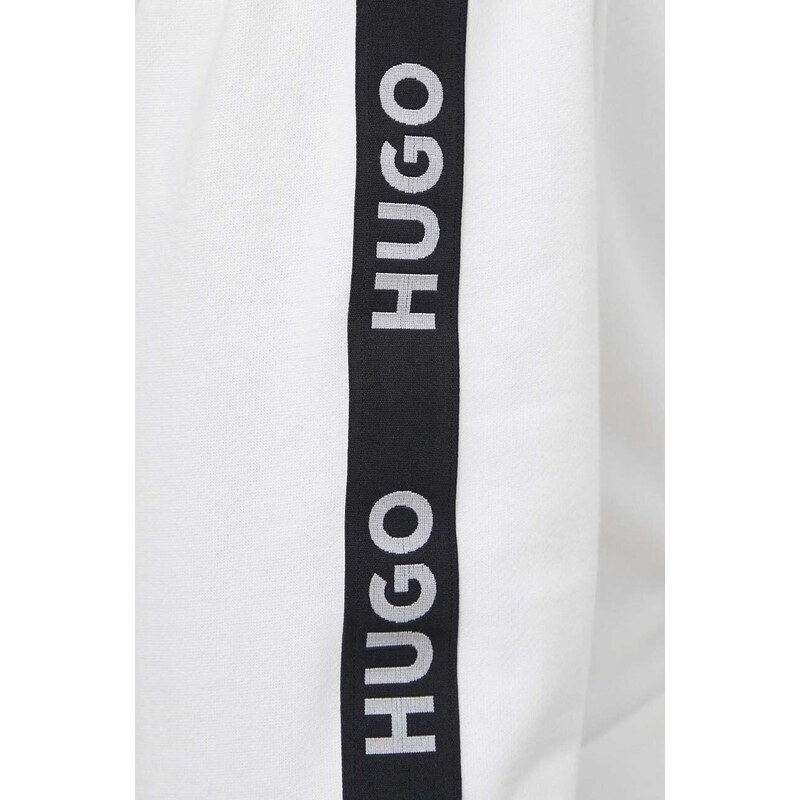 Памучен халат HUGO в бяло 50509837