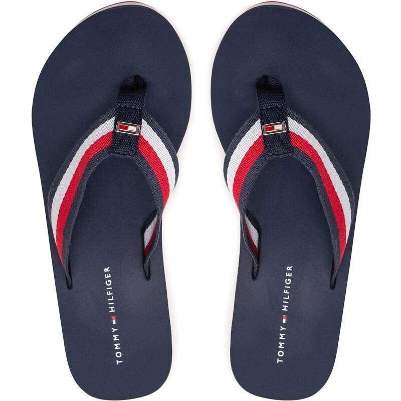 Джапанки Tommy Hilfiger Corporate Wedge Beach Sandal FW0FW07987 Red White Blue 0G0