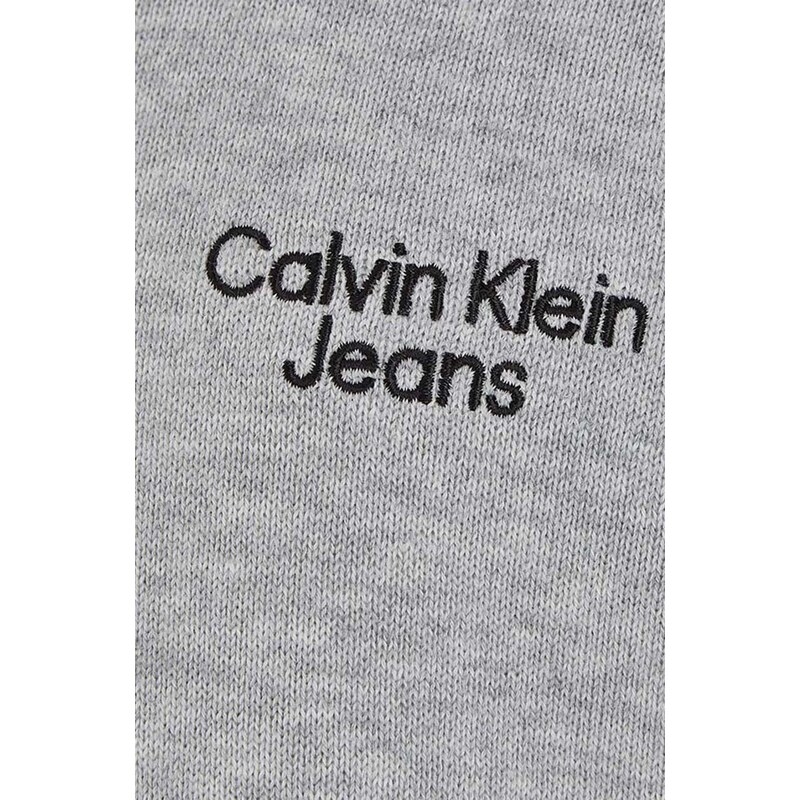 Детски пуловер Calvin Klein Jeans в сиво