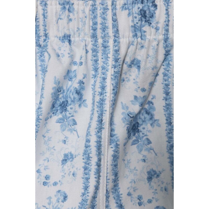 Детска памучна пижама Polo Ralph Lauren в синьо с изчистен дизайн