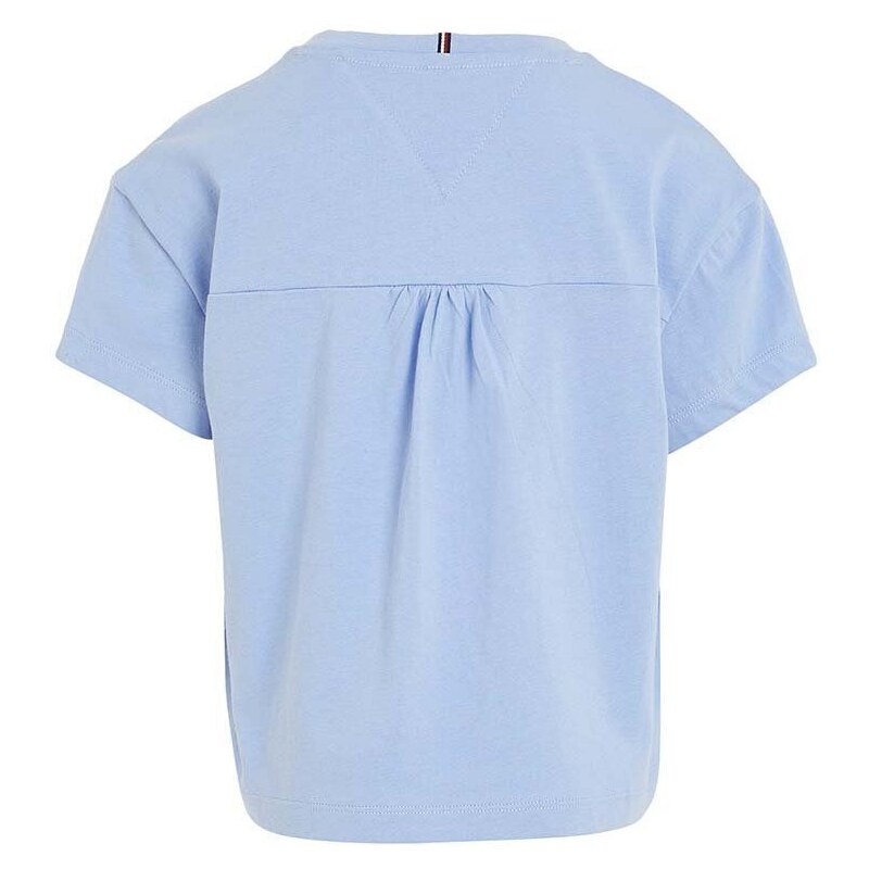 Детска памучна тениска Tommy Hilfiger в синьо