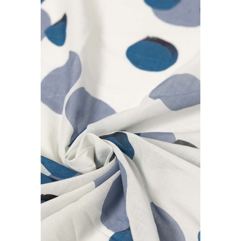 Памучен тънък шал Max Mara Leisure в синьо с десен 2416541018600
