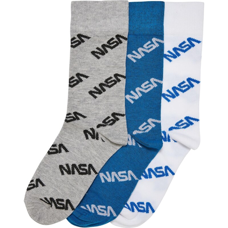 Mister Tee Къси чорапи синьо / сив меланж / черно / бяло