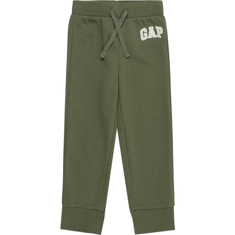 GAP Панталон бежово / тъмнозелено / бяло