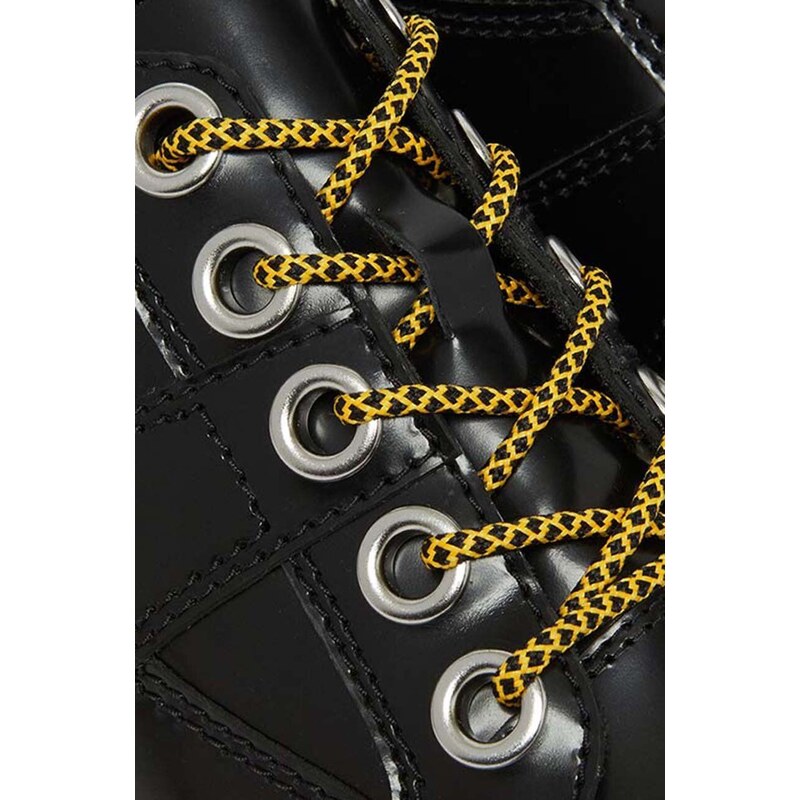 Кожени половинки обувки Dr. Martens 5i Quad Max в черно с платформа DM31423001