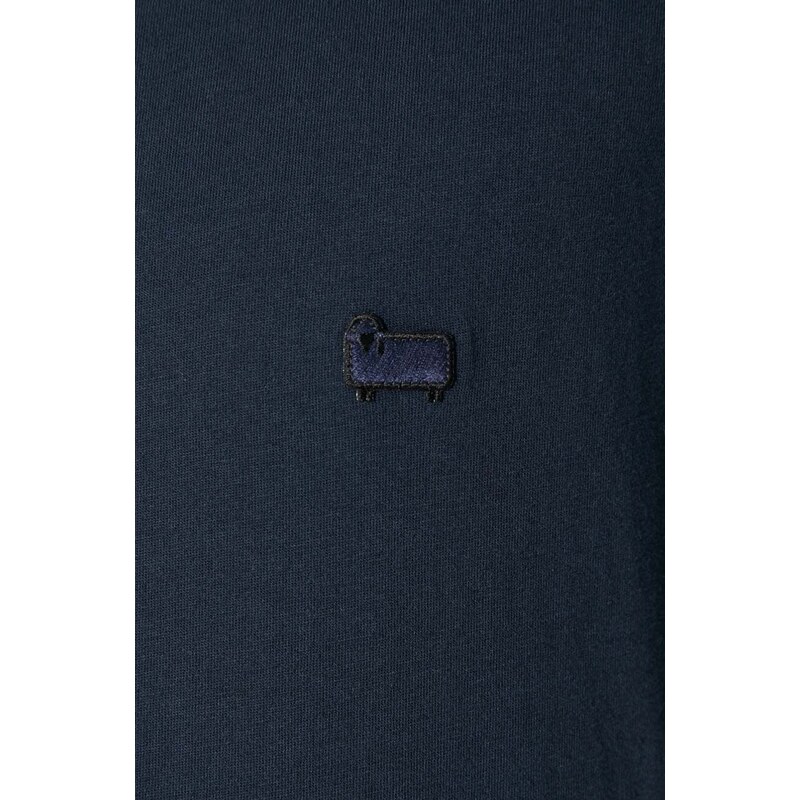 Памучна тениска Woolrich Sheep Tee в тъмносиньо с изчистен дизайн CFWOTE0093MRUT2926