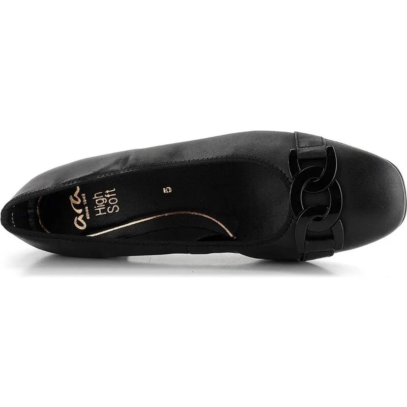 Ara shoes Дамски обувки на нисък ток Ara естествена кожа черни