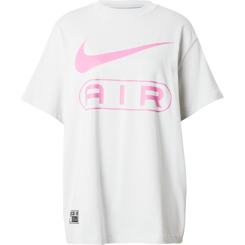Nike Sportswear Свободна дамска риза 'AIR' светлосиво / бледорозово / черно / бяло