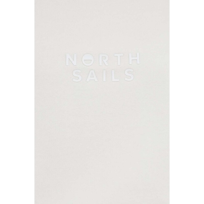Памучен суичър North Sails в бежово с принт 091900