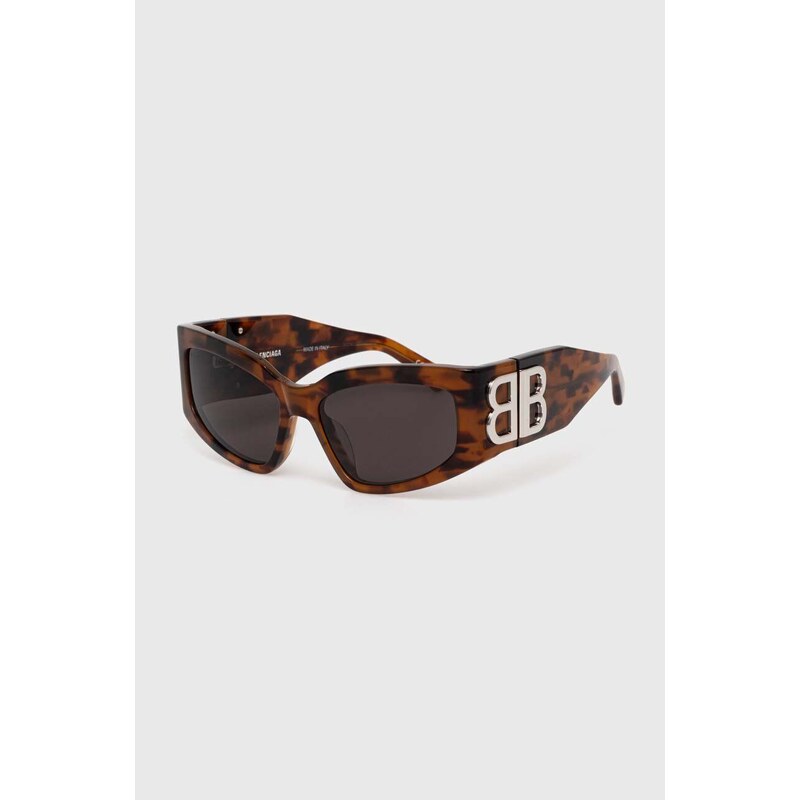 Слънчеви очила Balenciaga в кафяво BB0321S