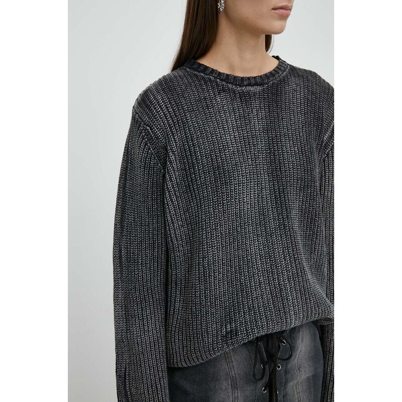 Памучен пуловер Résumé AtlasRS Knit Pullover Unisex в черно 20371116