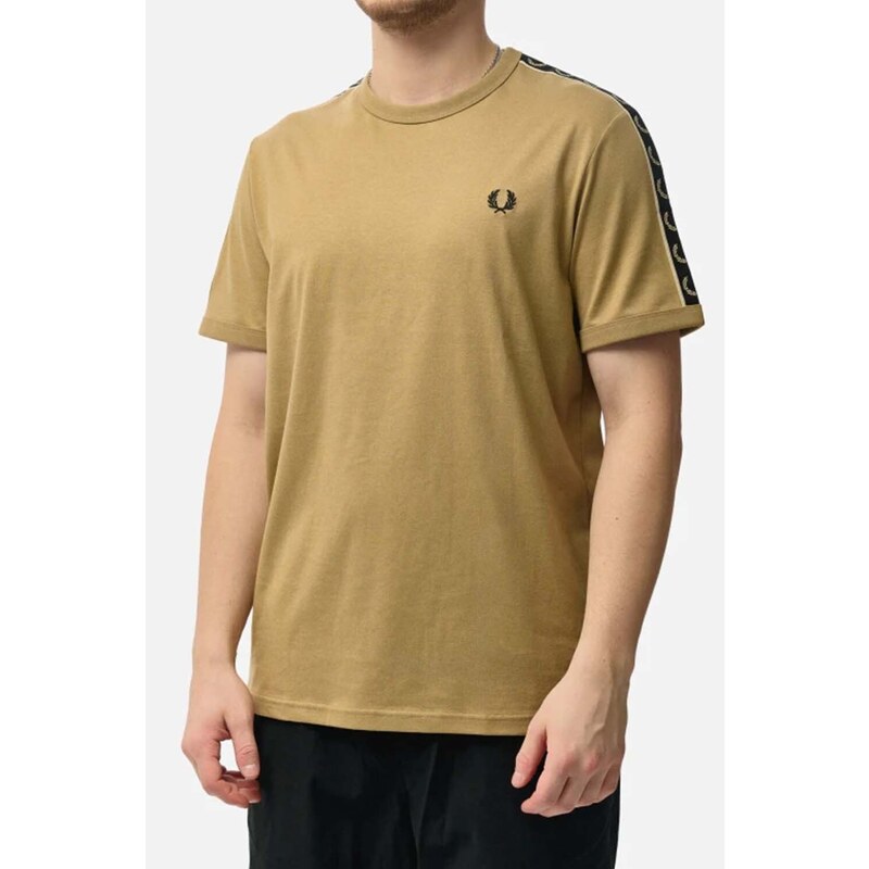 FRED PERRY T-Shirt M4613-Q124 v19 light brown/ black